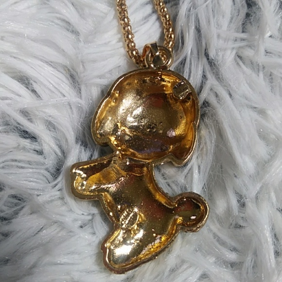 Betsey Johnson poodle wearing helmet necklace - Picture 3 of 4
